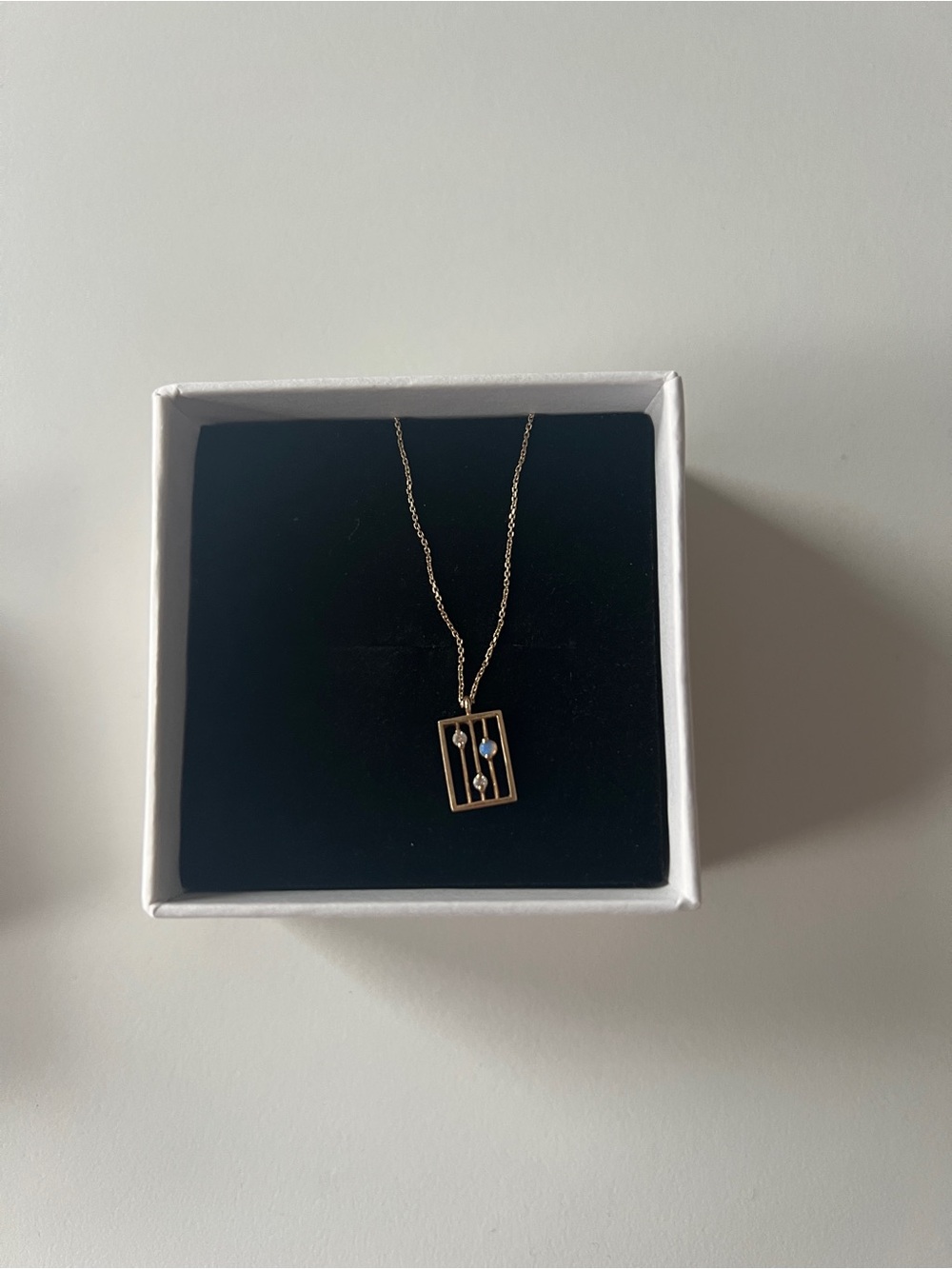 Wwake 14k opal drift necklace w chain